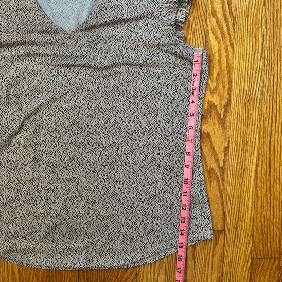 Adrianna Papell Pleated Sleeve Polka Dot Tank Top Women’s Size Medium - Picture 9 of 9